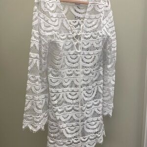 White Lace Girls Cover-Up